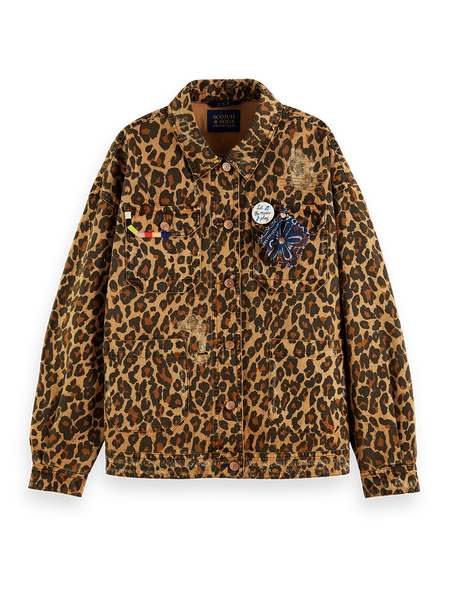 Scotch soda blazer leopard discount