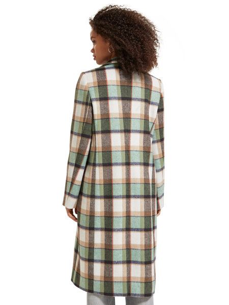 Green check deals coat