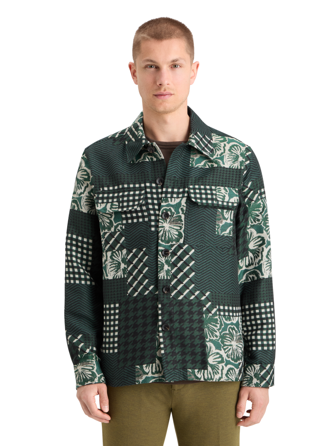 Patchwork Jacquard Overshirt – Scotch & Soda Patchwork Jacquard Overshirt – Scotch & Soda