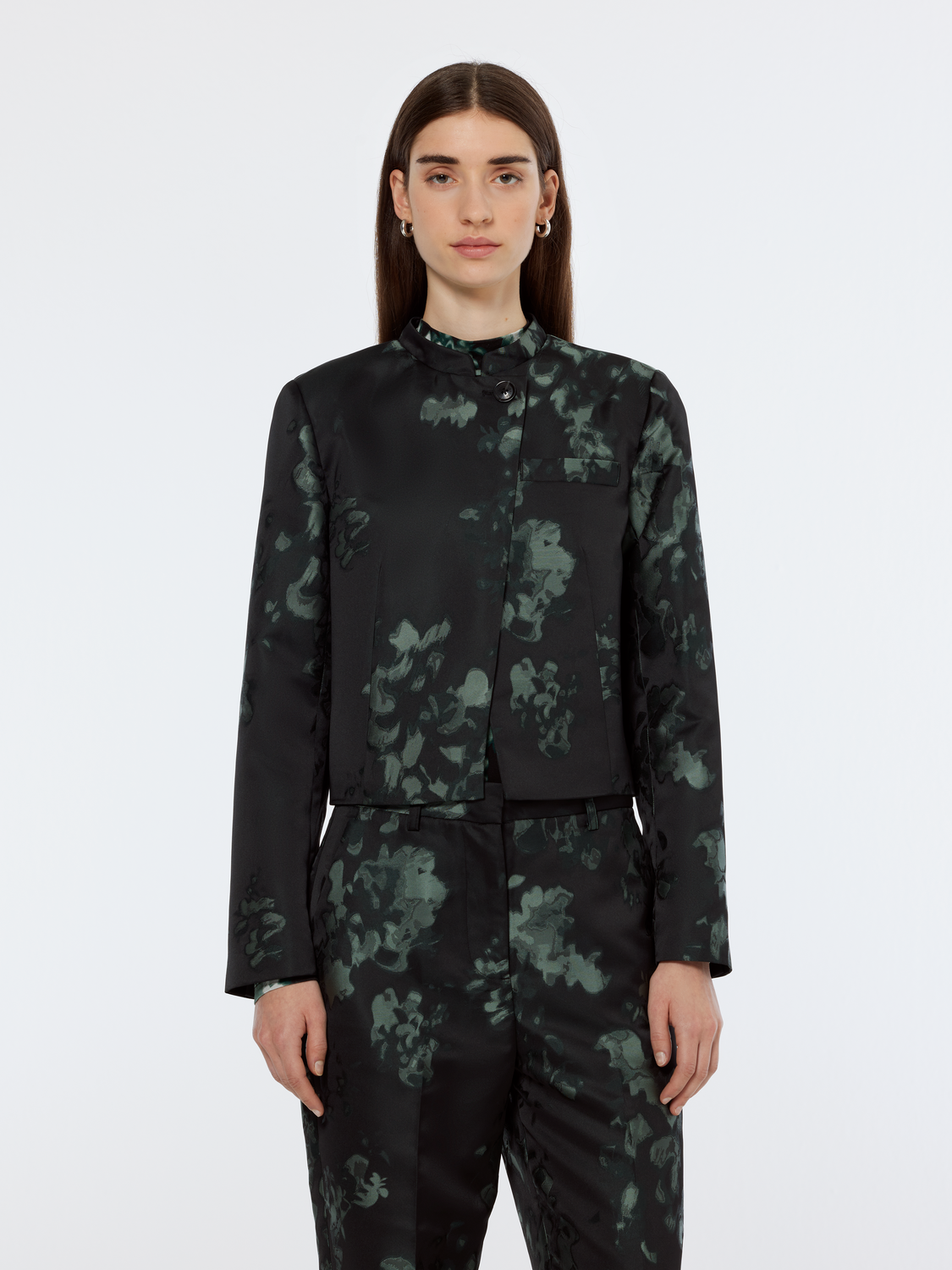 Floral Jacquard Cropped Blazer – Scotch & Soda