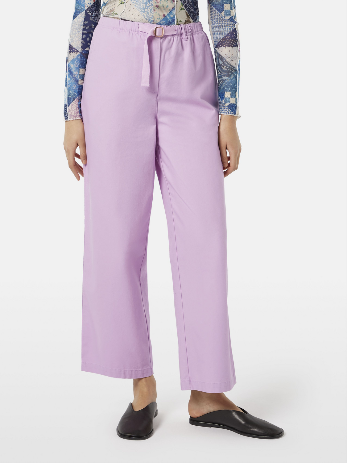 Ezra High-Rise Wide-Leg Belted Pant – Scotch & Soda