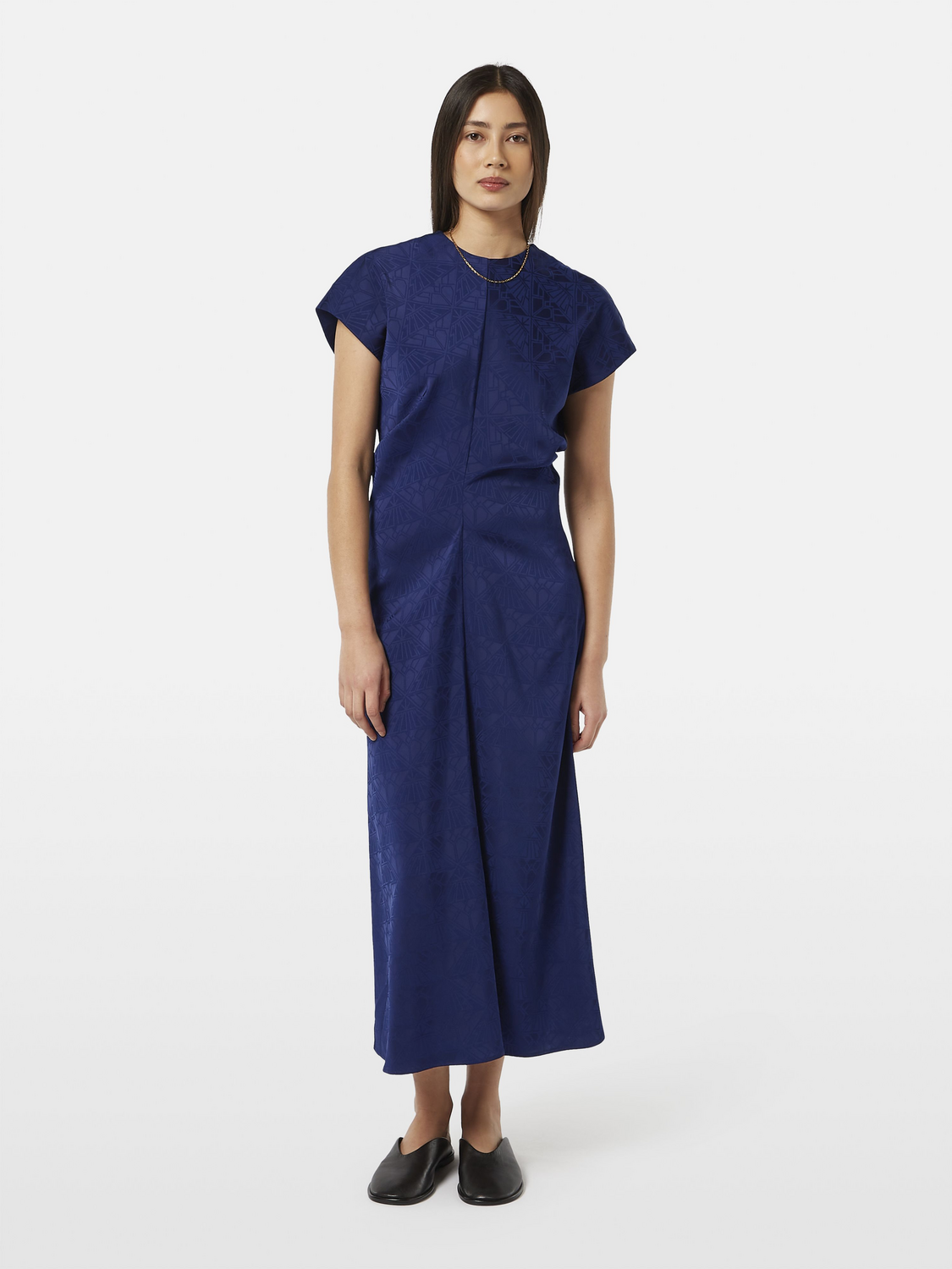 satin effect jacquard midi dress Jacquard Midi Satin Dress – Scotch & Soda