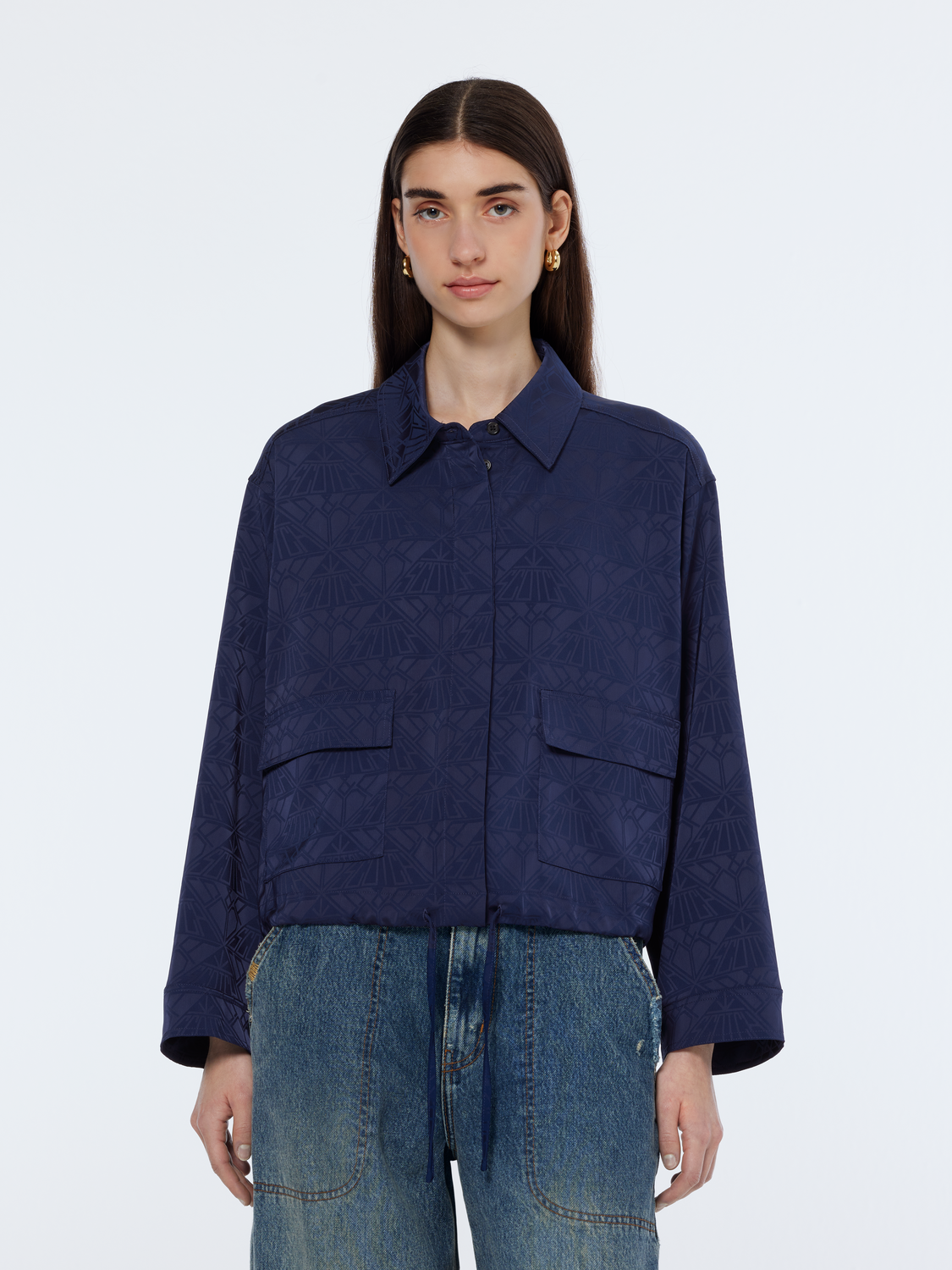 Satin Jacquard Utility Shirt – Scotch & Soda