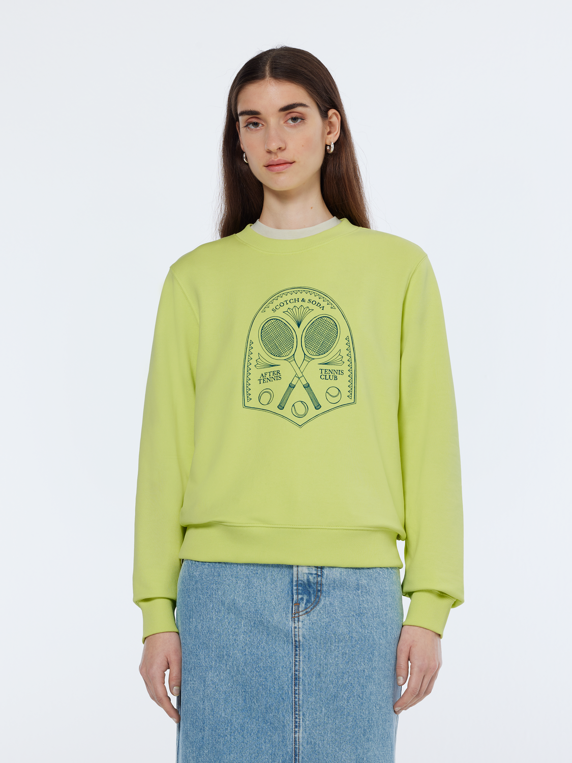 Tennis Artwork Regular Fit Sweatshirt – Scotch & Soda Tennis Artwork Regular Fit Sweatshirt – Scotch & Soda