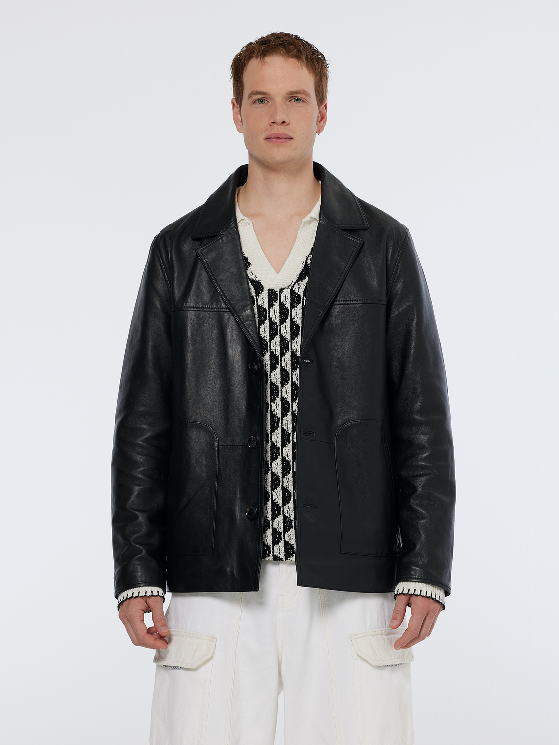 Scotch And Soda Leather Jacket Leather Blazer Jacket – Scotch Soda