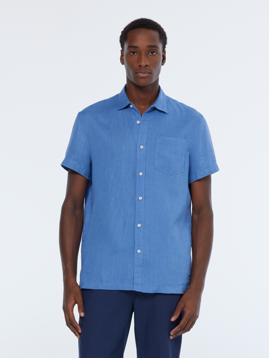 short sleeve linen dress shirts Regular Fit Short Sleeve Linen Shirt – Scotch & Soda