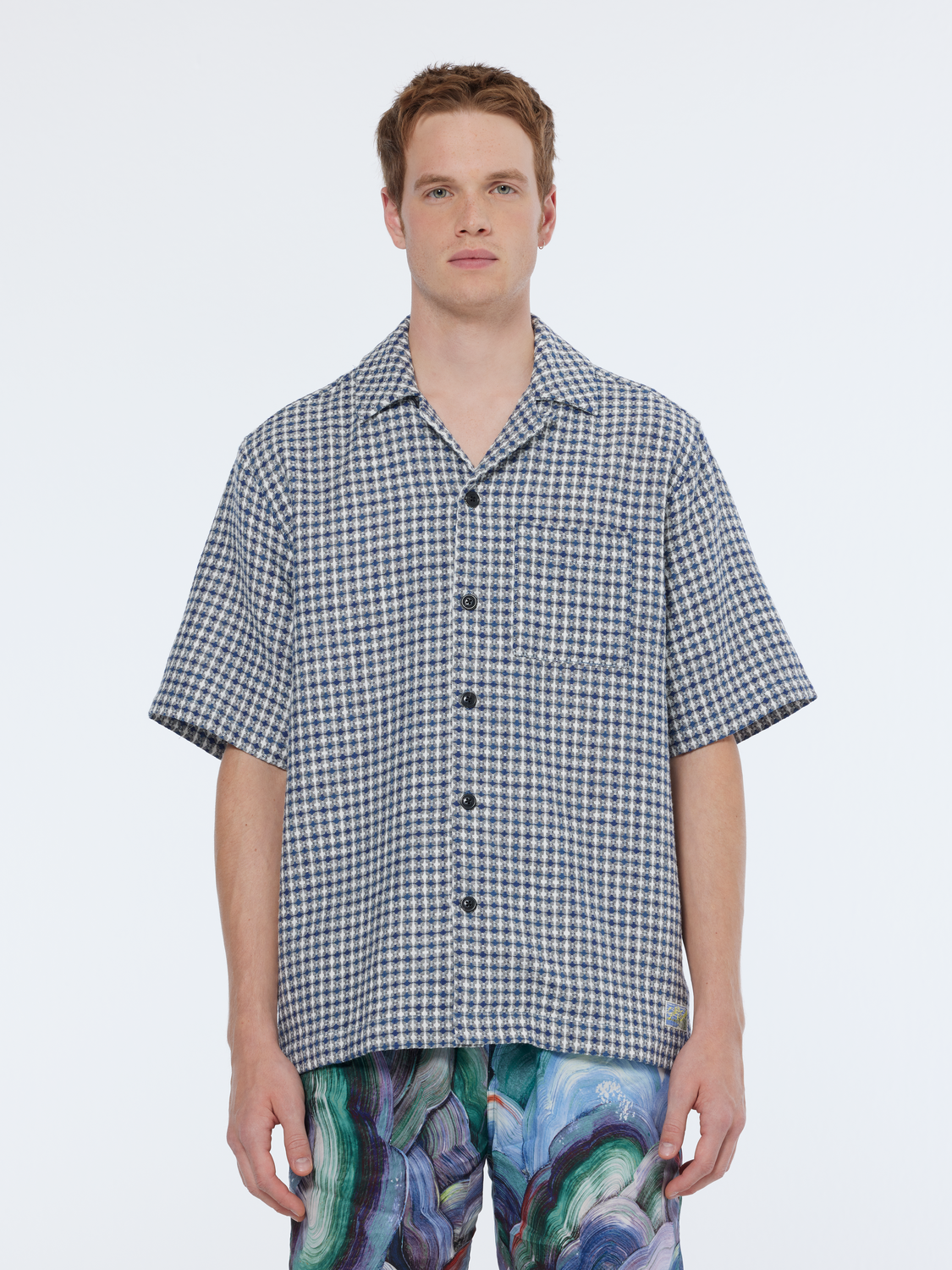 Jacquard Relaxed Fit Short Sleeve Shirt Scotch & Soda Jacquard Relaxed Fit Short Sleeve Shirt Scotch & Soda