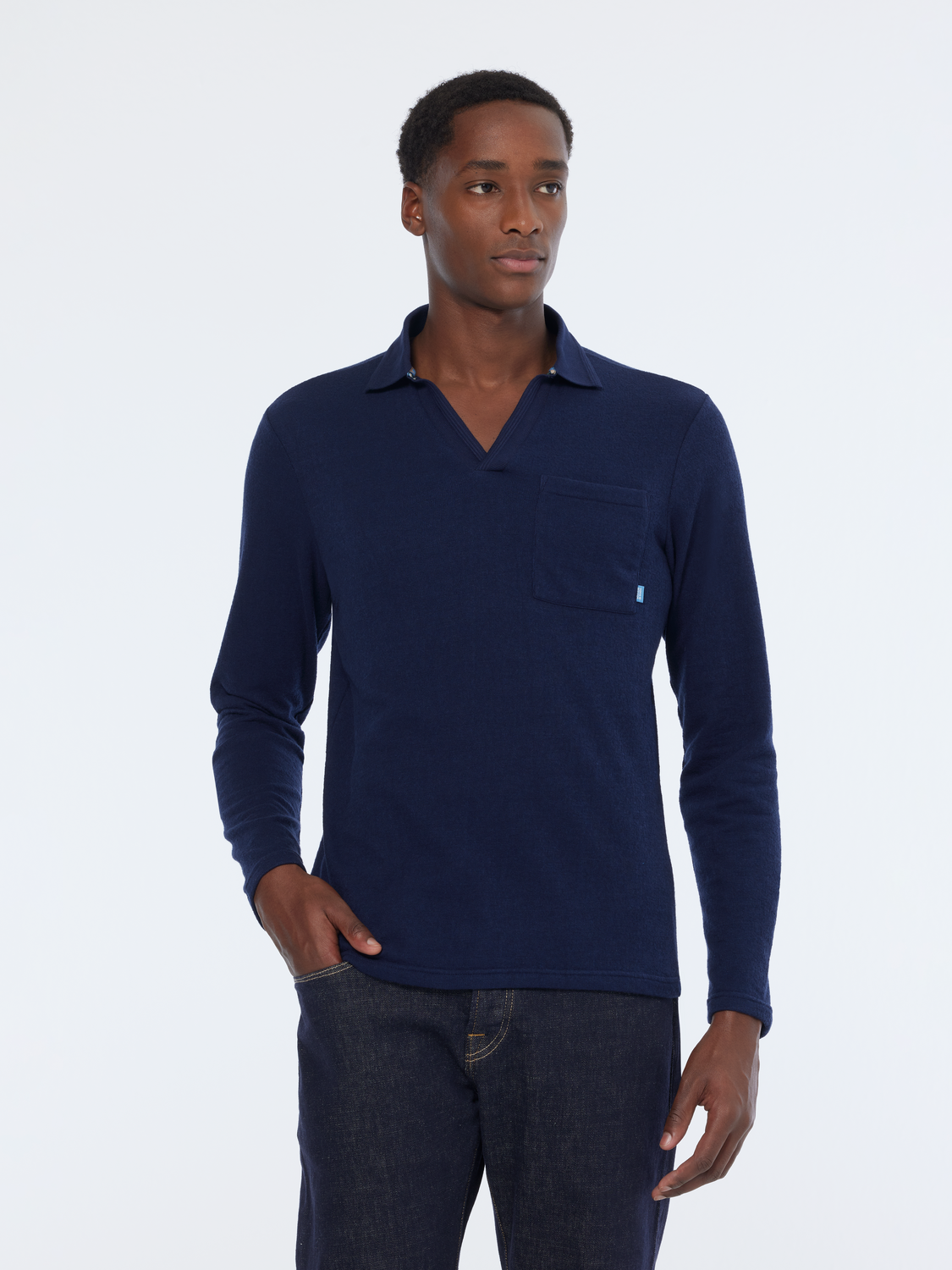 Relaxed Fit Front Pocket Long Sleeve Polo – Scotch & Soda Relaxed Fit Front Pocket Long Sleeve Polo – Scotch & Soda