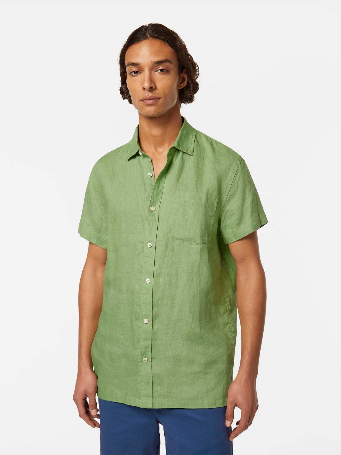 Regular Fit Linen Short Sleeve Button Down Shirt – Scotch Soda