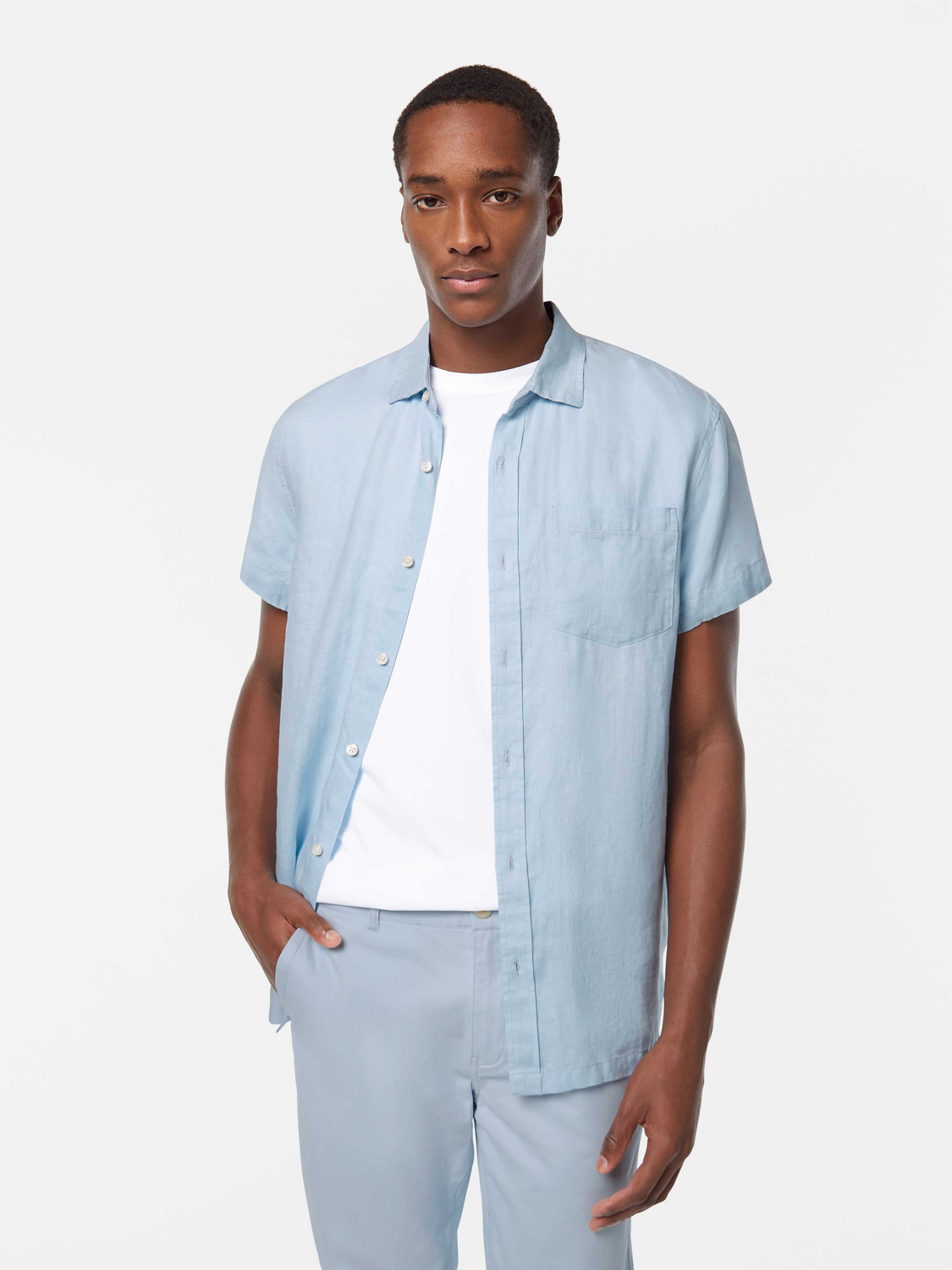 Regular-Fit Short-Sleeve Linen Shirt – Scotch & Soda