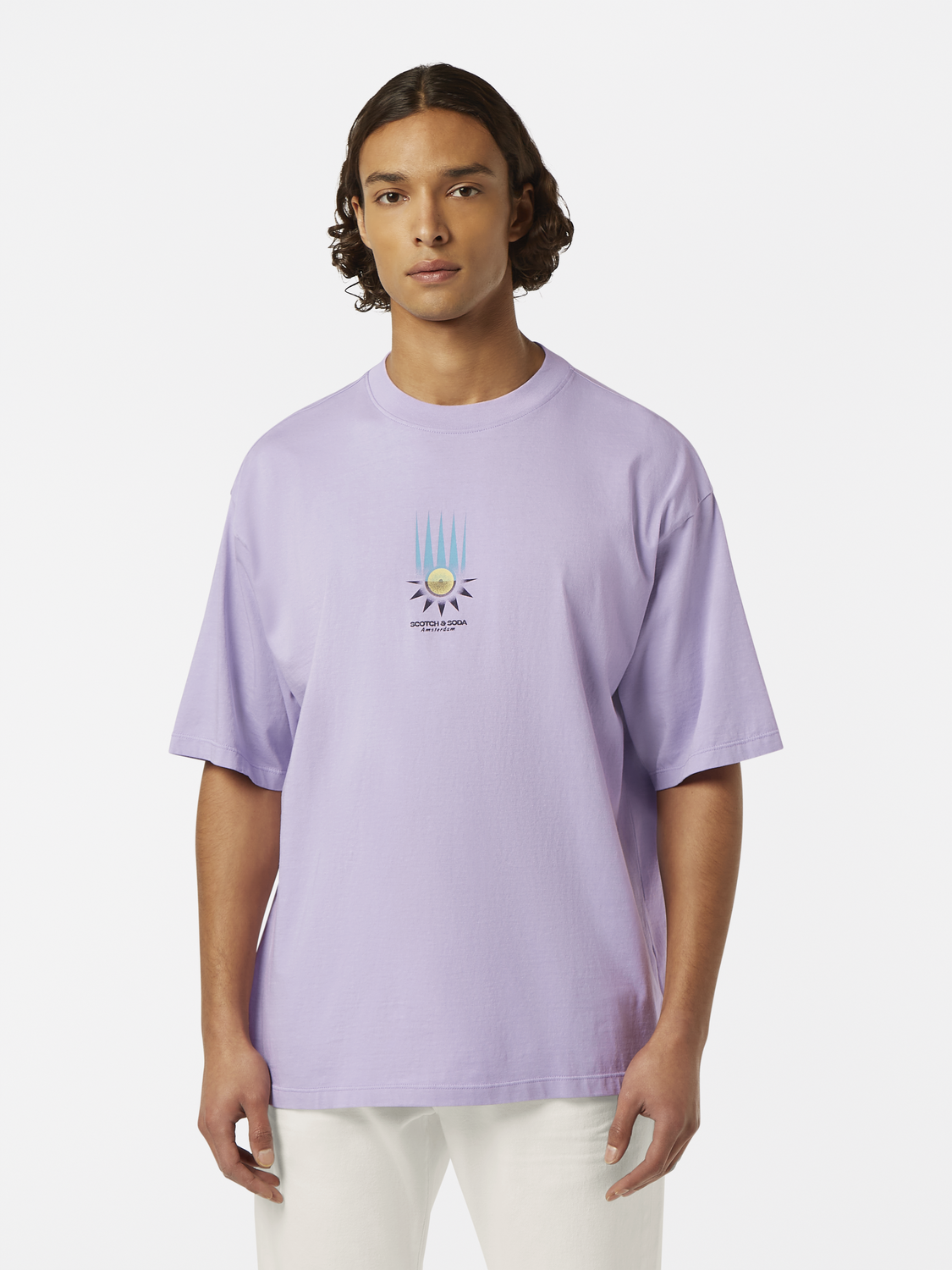 circle shirt シャツ　ナゴンスタンス　ソーダ　Soda Loose Fit Front Printed Artwork T-Shirt – Scotch & Soda