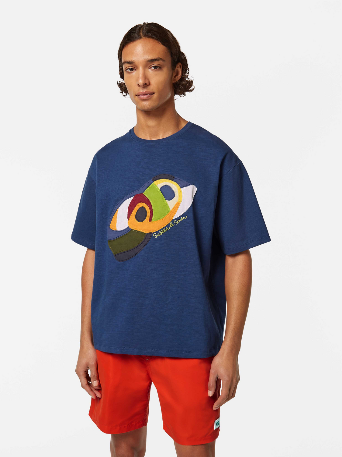 Loose-Fit Applique Artwork T-Shirt – Scotch & Soda