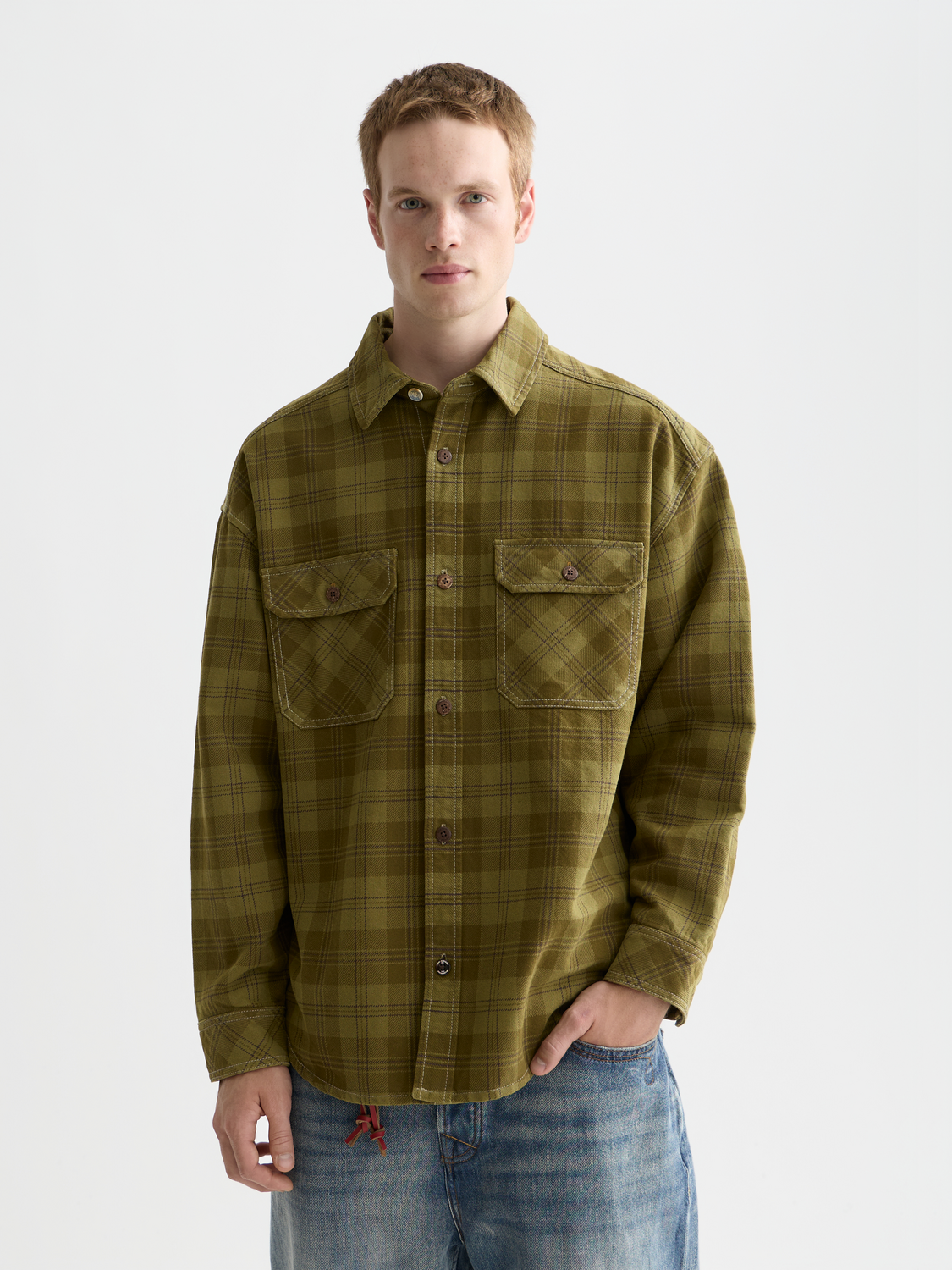 Washed Denim Checked Overshirt – Scotch & Soda