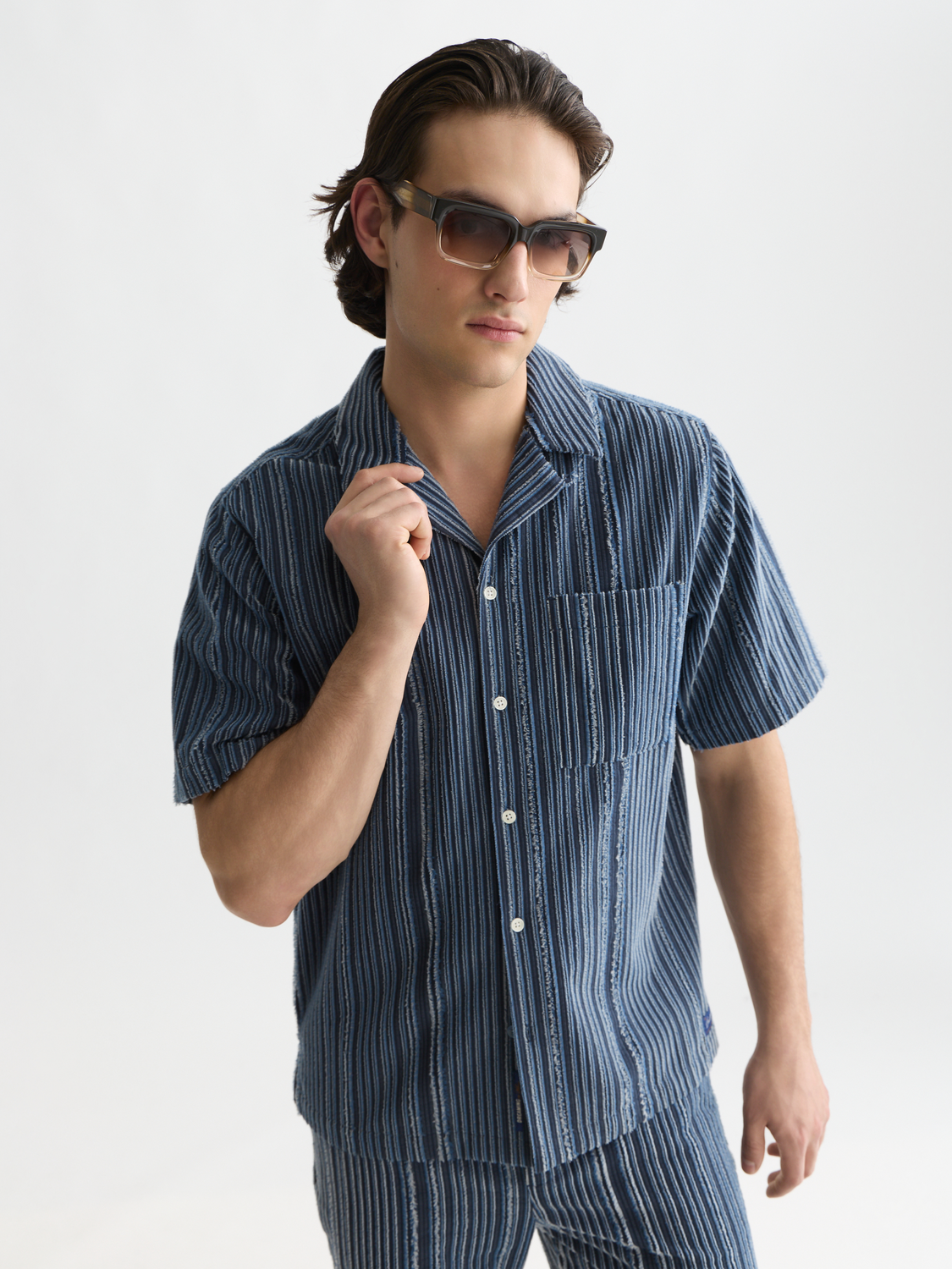 Textured Relaxed-Fit Short Sleeved Shirt – Scotch & Soda