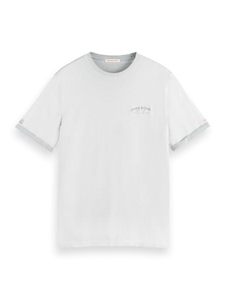 Garment-Dyed Embroidered Logo T-Shirt