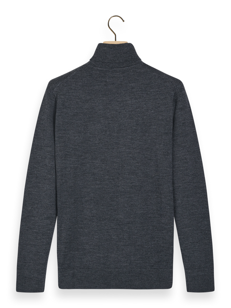 Regular Fit Turtleneck Pullover In Merino Wool
