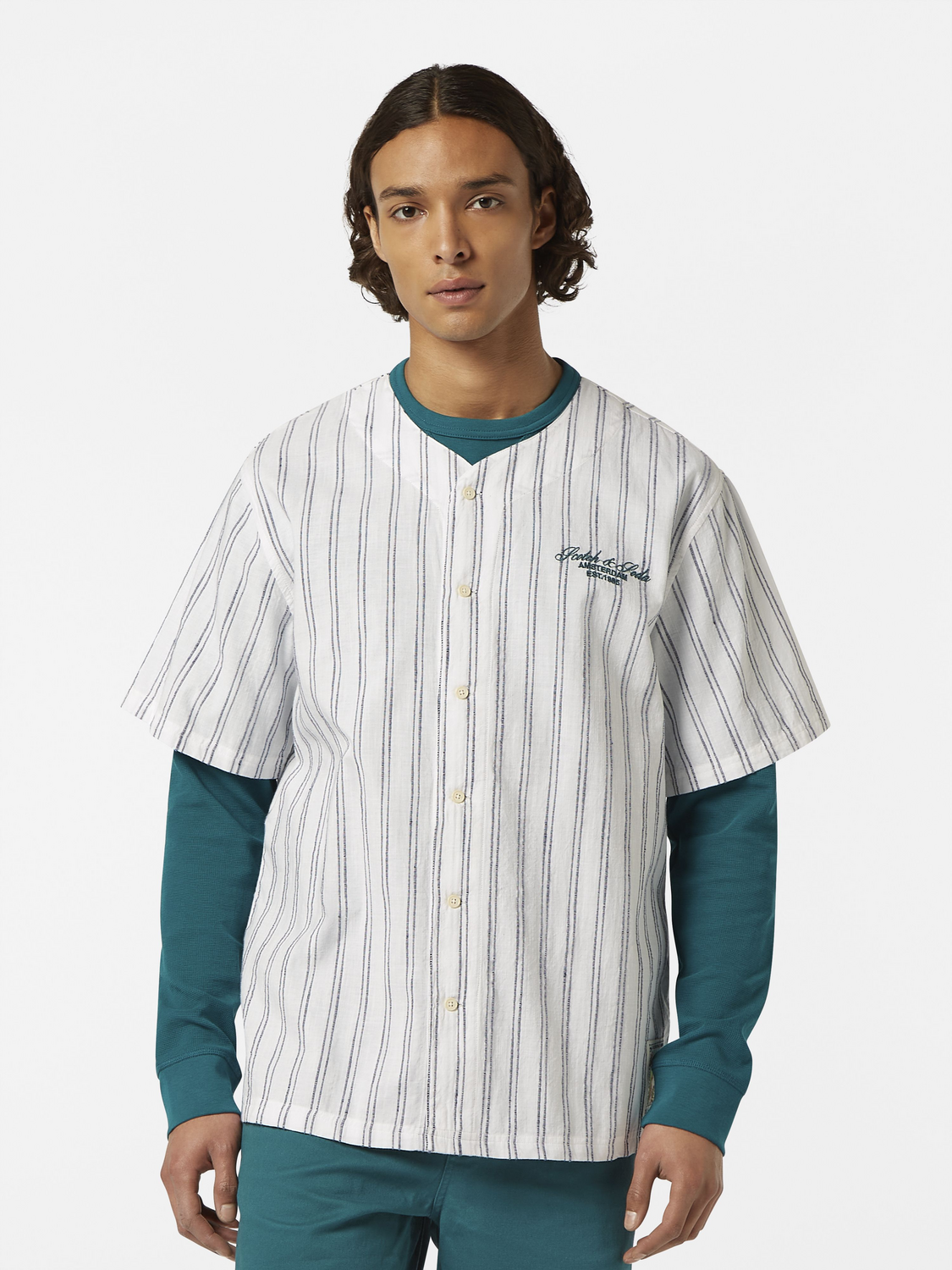 Relaxed-Fit Baseball Short Sleeve Shirt – Scotch Soda
