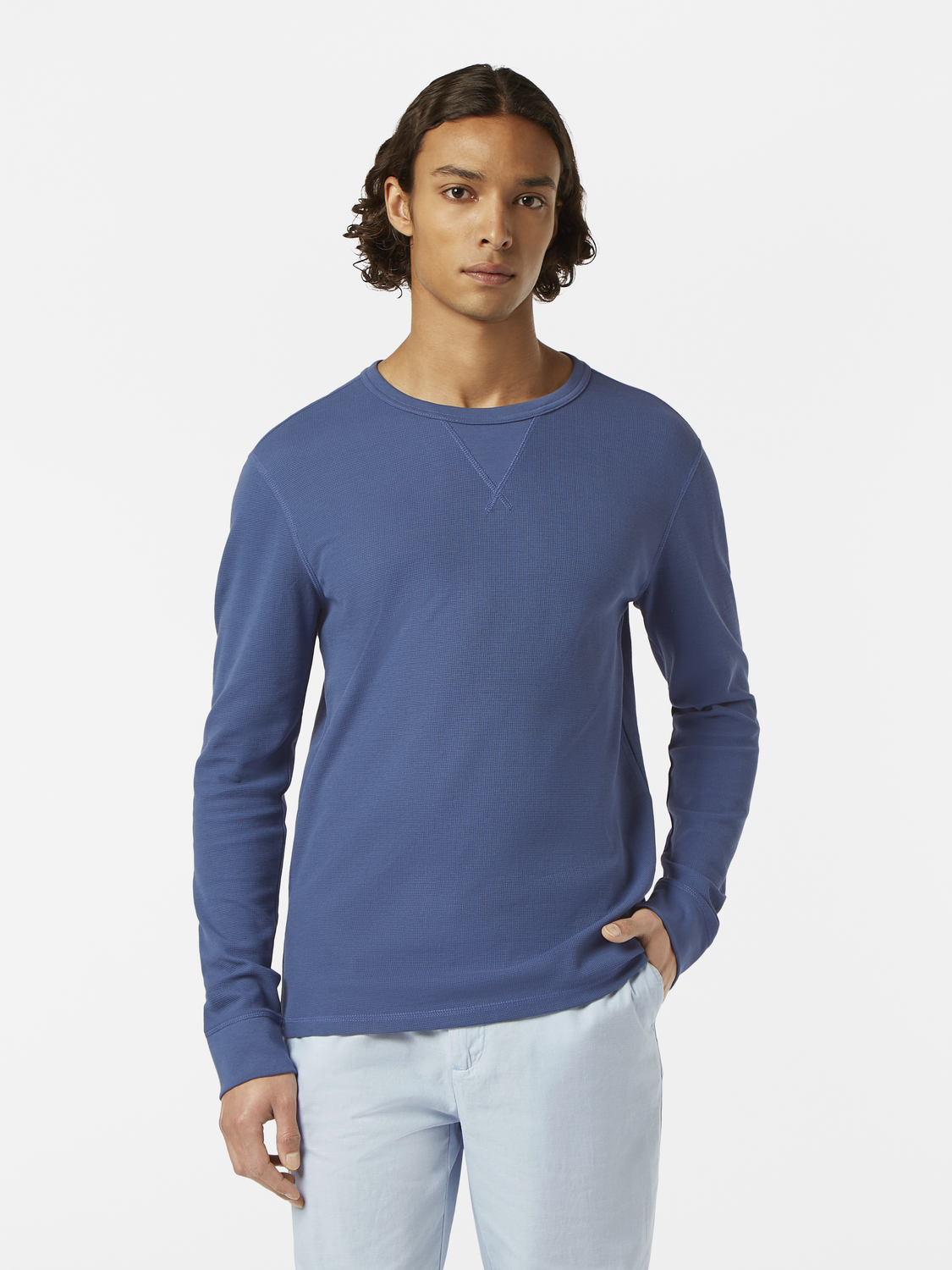 Regular-Fit Waffle Long-Sleeve T-Shirt – Scotch & Soda
