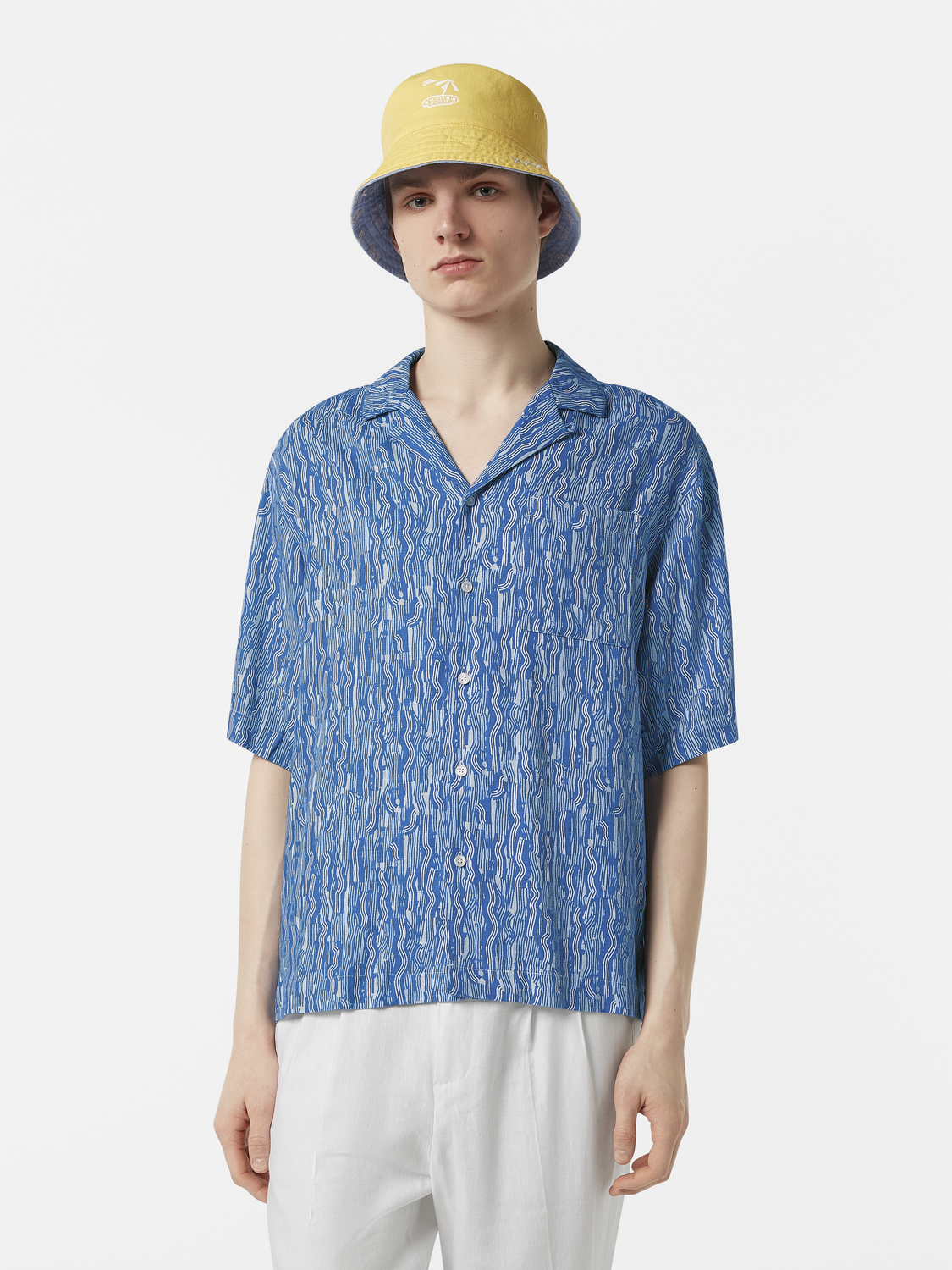 Printed Relaxed-Fit Linen-Blend Short Sleeve Shirt – Scotch & Soda