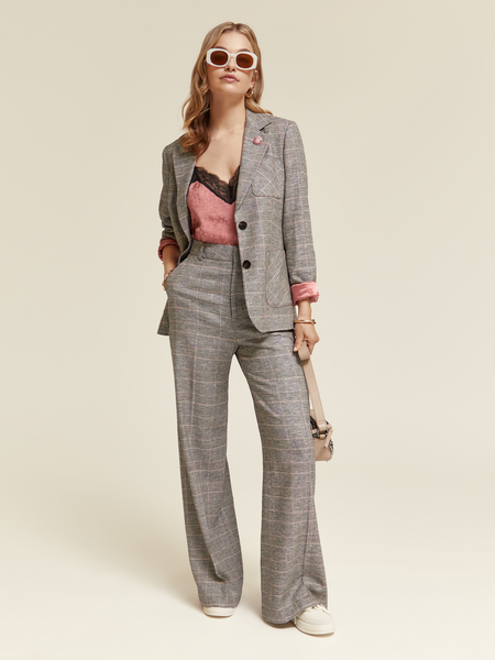 Prince of wales check blazer cheap