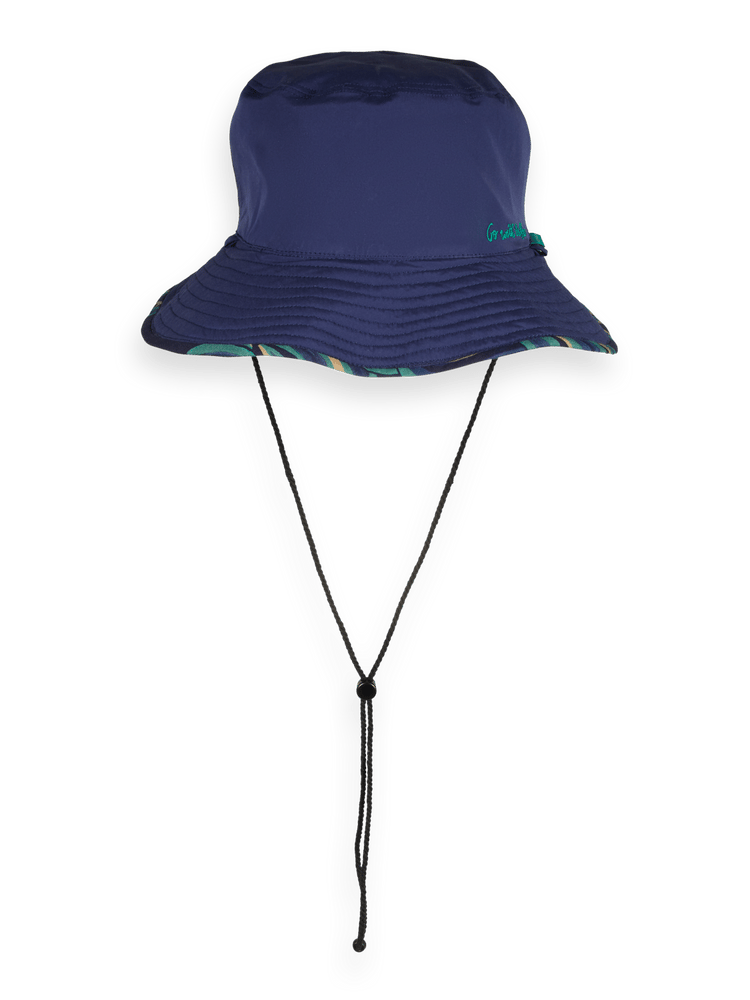 Wave Printed Reversible Bucket Hat