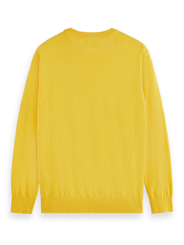 Linen Blend Crew Neck Pullover