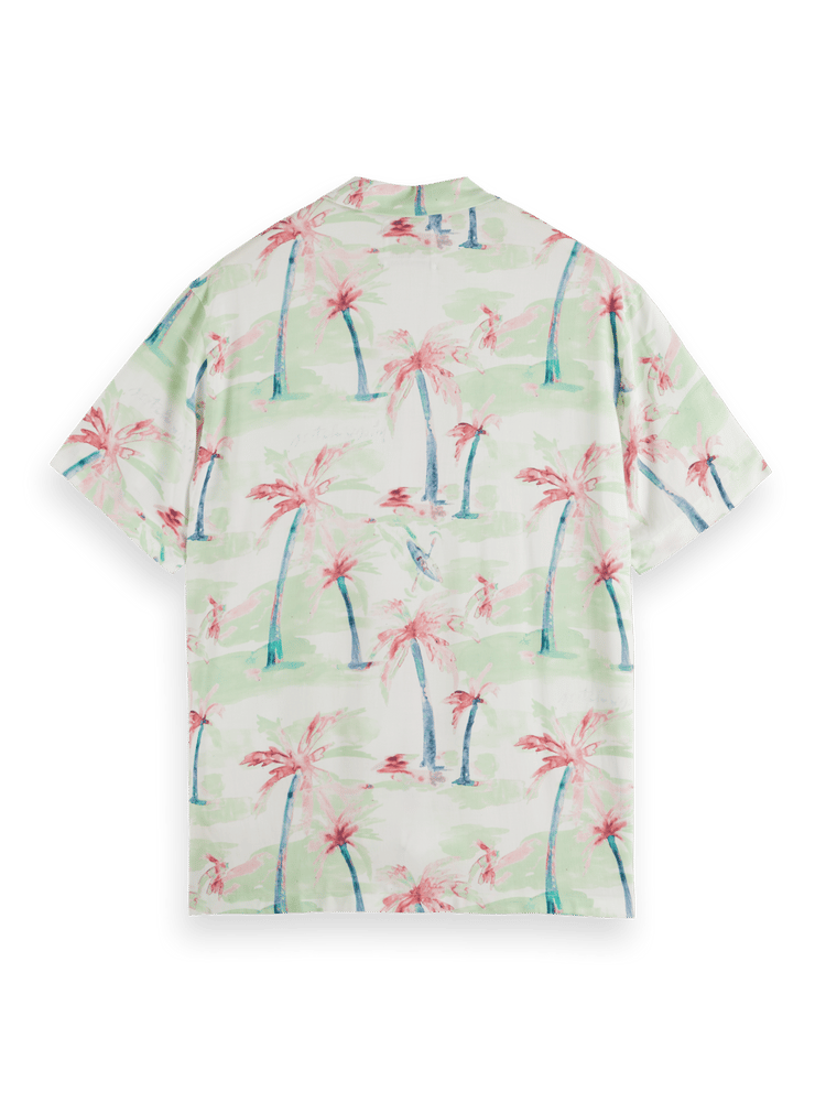 Printed Viscose Short Sleeve Shirt