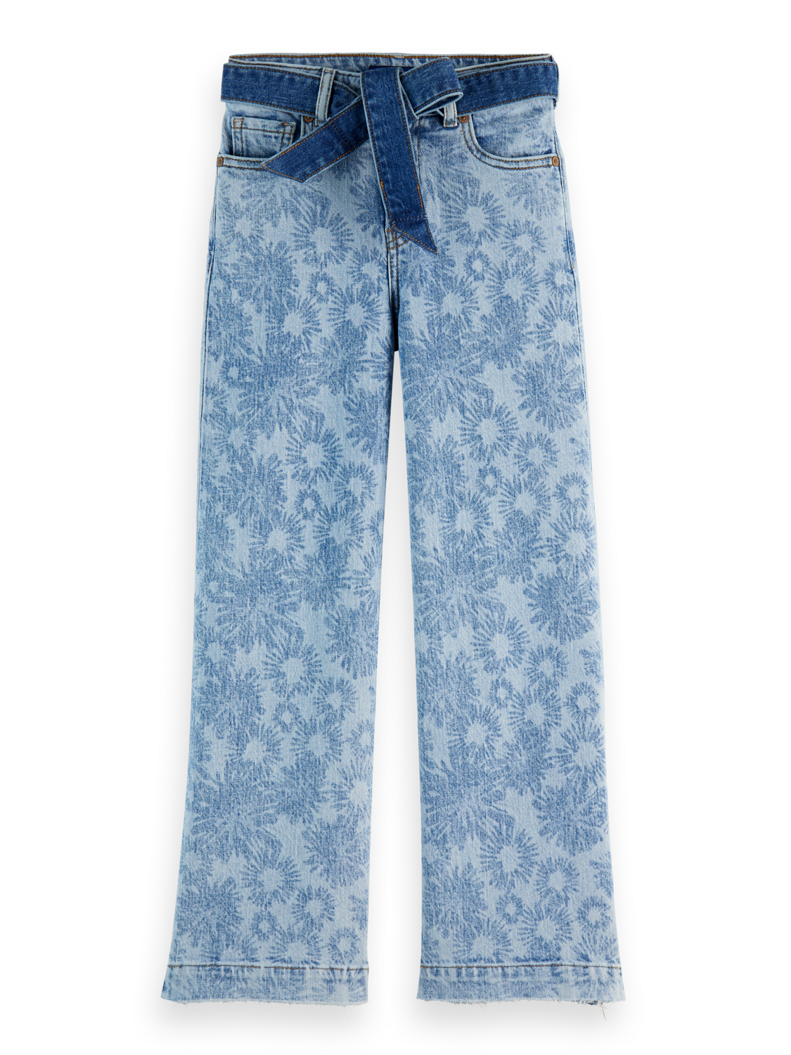Girls' The Wave Wide Leg Jeans | Abstract Floral – Scotch & Soda
