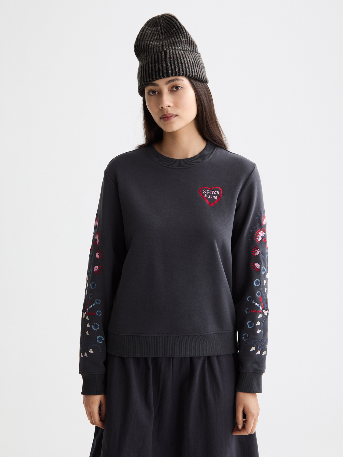 Embroidered Regular Fit Sweatshirt – Scotch & Soda Embroidered Regular Fit Sweatshirt – Scotch & Soda