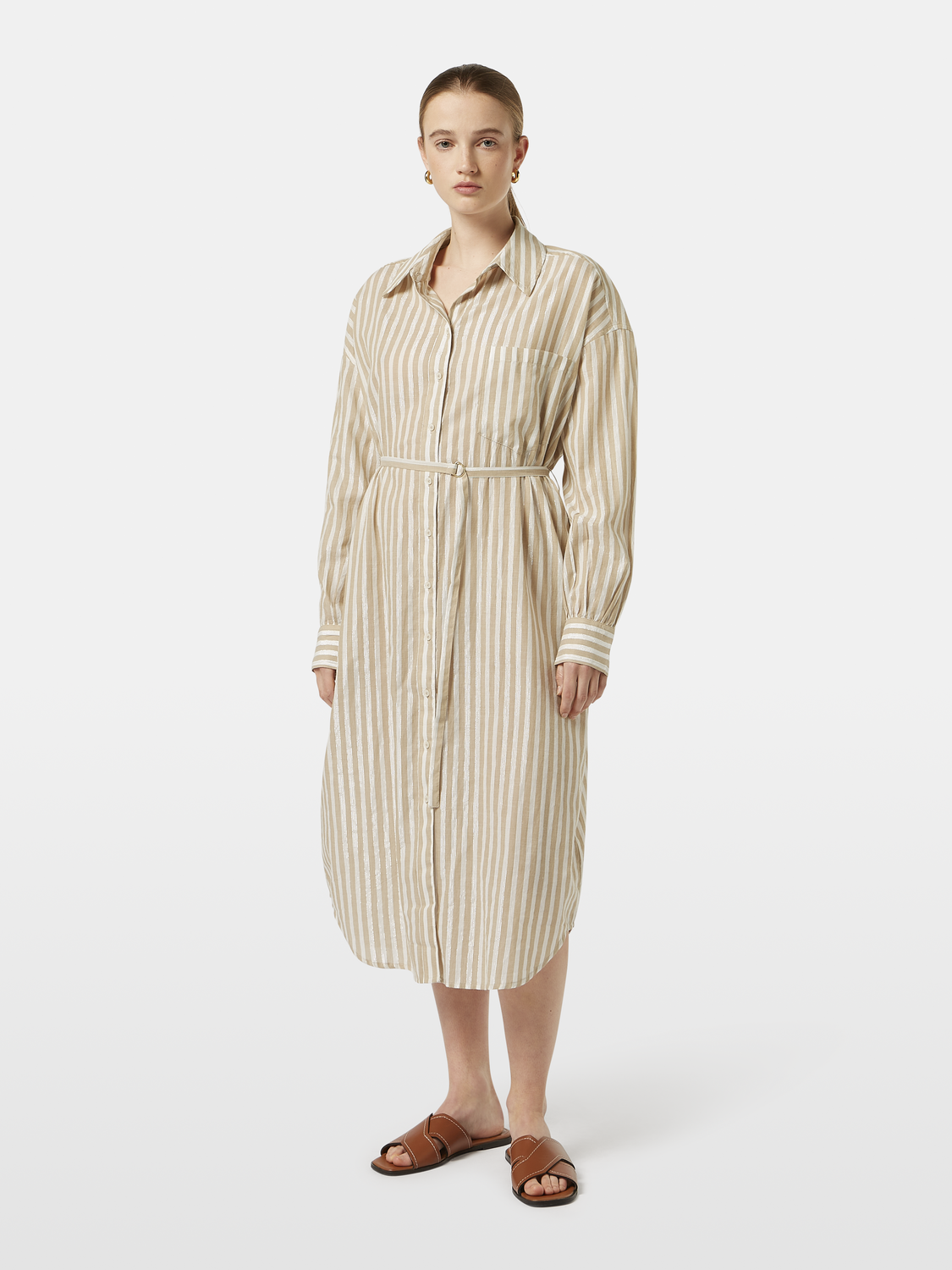 Striped Midi Shirt Dress Scotch & Soda Striped Midi Shirt Dress Scotch & Soda