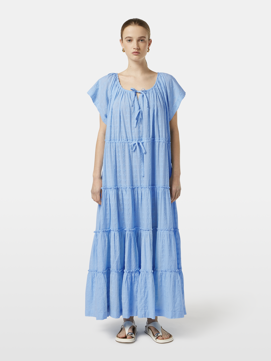 maxi broderie dress Tiered Broderie Maxi Dress – Scotch & Soda