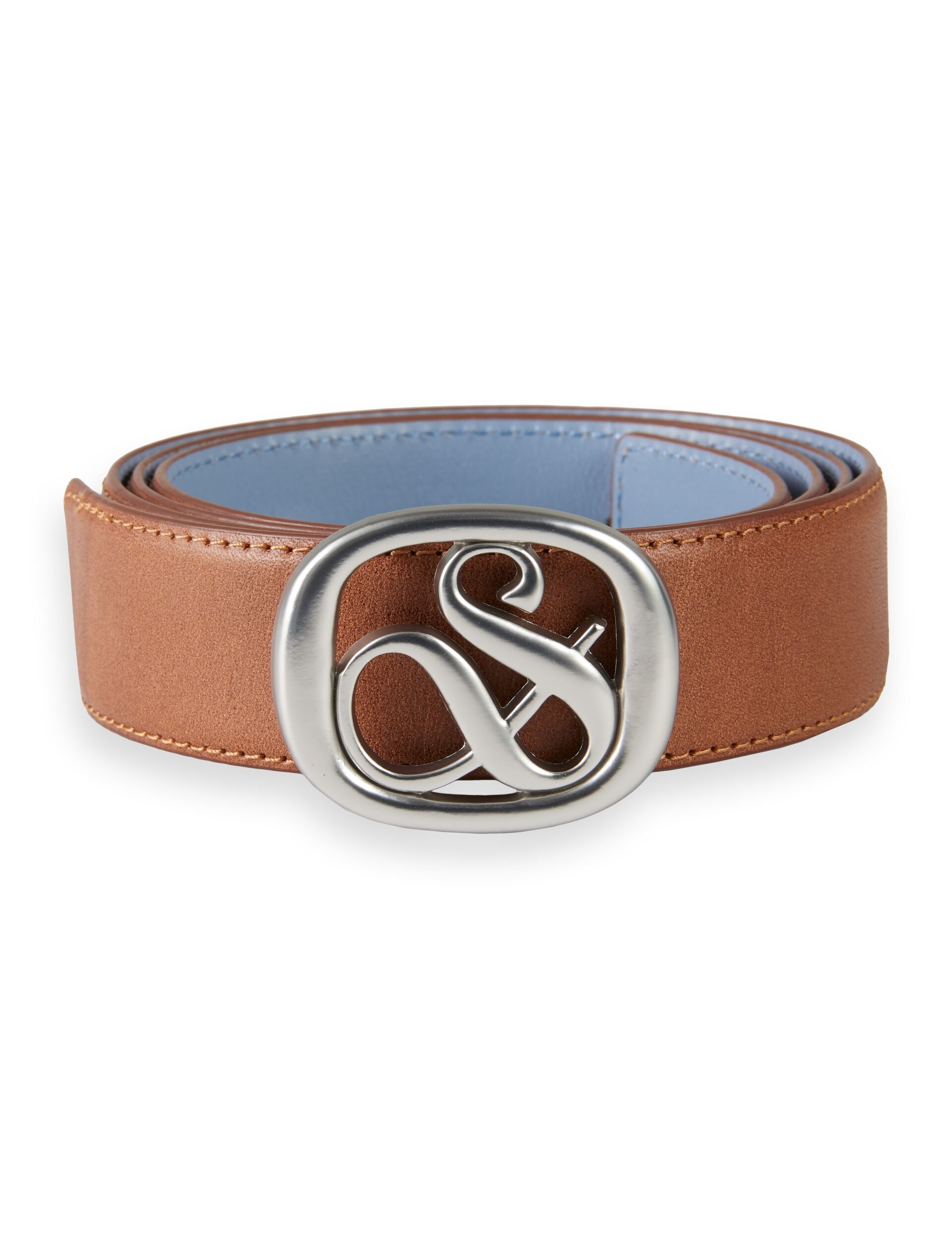 Vintage Scotch & Soda Cognac Brown Leather Belt with Brass Hardware THE-GREAT-BELT-3-02756.jpg?v=  main image 4