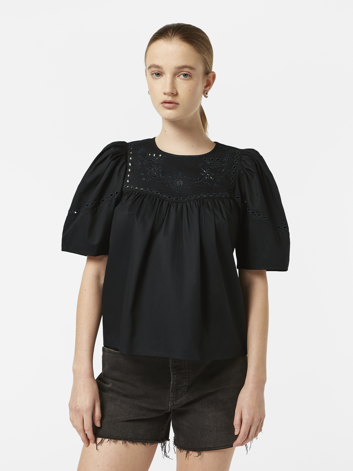 Scotch & Soda EMBROIDERED - Blouse - white/wit
