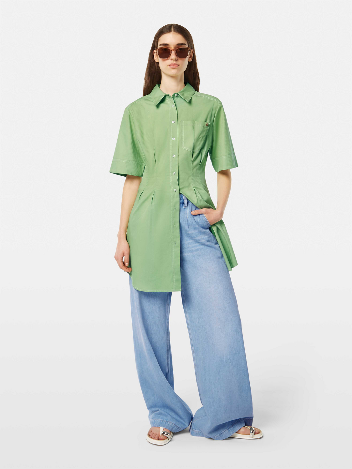 scotch and soda mini dress Structured Stripe Mini Shirt Dress – Scotch & Soda