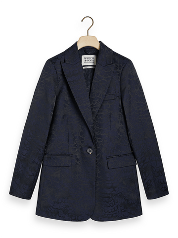 Feather Jacquard Single Breasted Blazer | Scotch & Soda