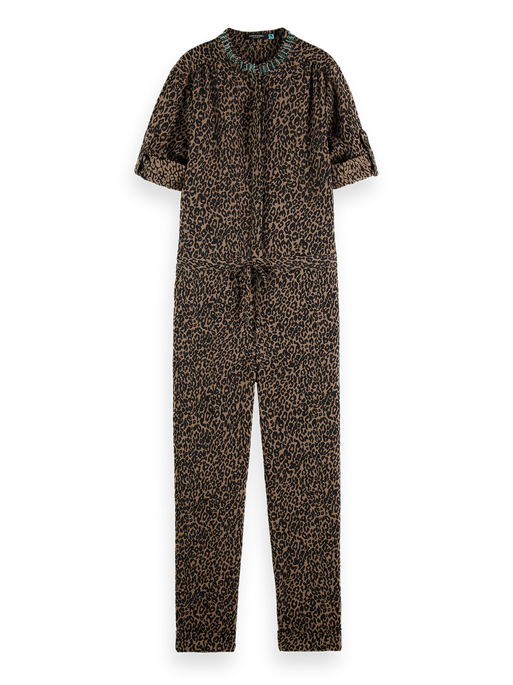 Leopard Print Jumpsuit Scotch Soda