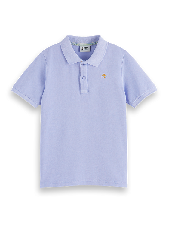 Garment Dyed Short Sleeved Pique Polo Scotch Soda