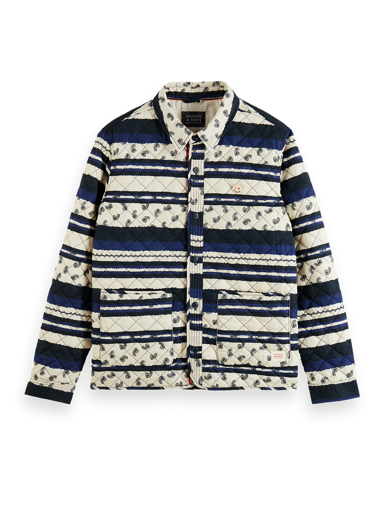 Scotch and soda quilted shirt jacket best sale
