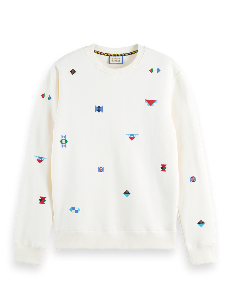 Regular Fit Aop Embroidery Sweatshirt Scotch Soda
