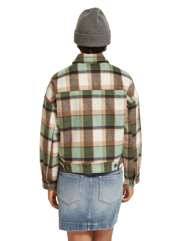 Green Check Short Jacket | Scotch & Soda