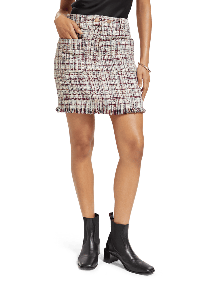 High waisted outlet skirt tweed