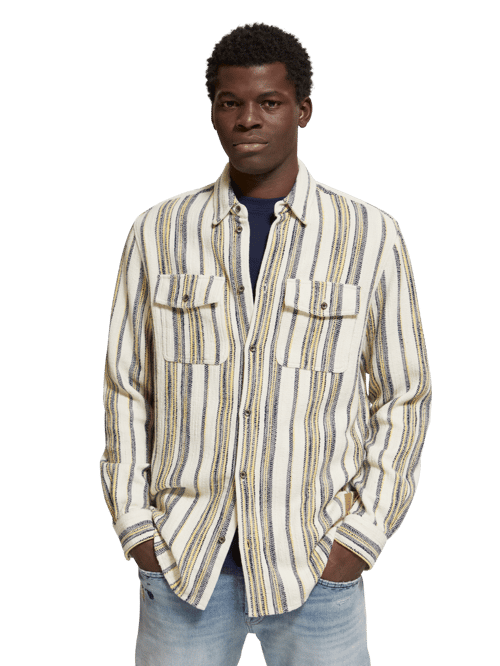 Basket Weave Gradient Stripe Shirt | Scotch & Soda