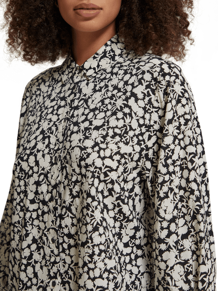 Printed Balloon Sleeve Shirt | Scotch & Soda