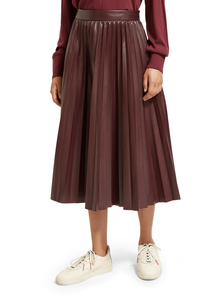 High waisted pleated hot sale midi skirt express reviews