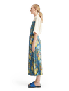 Pleated Printed Skirt