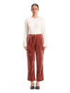 Lace Trimmed Velvet Pant