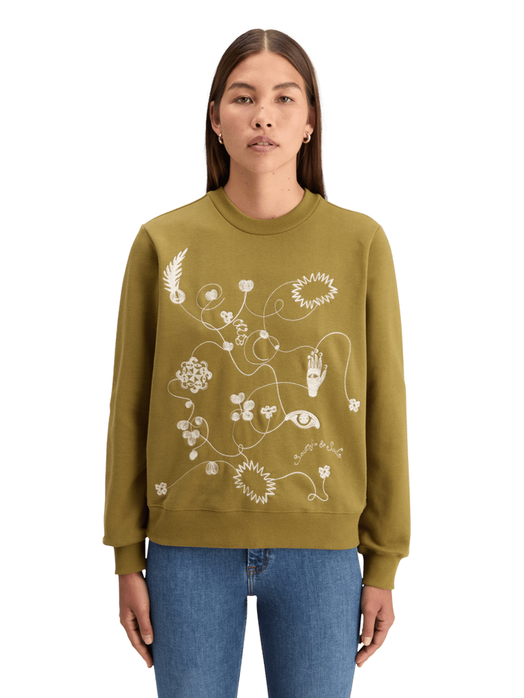 Scotch and soda embroidered sweatshirt clearance