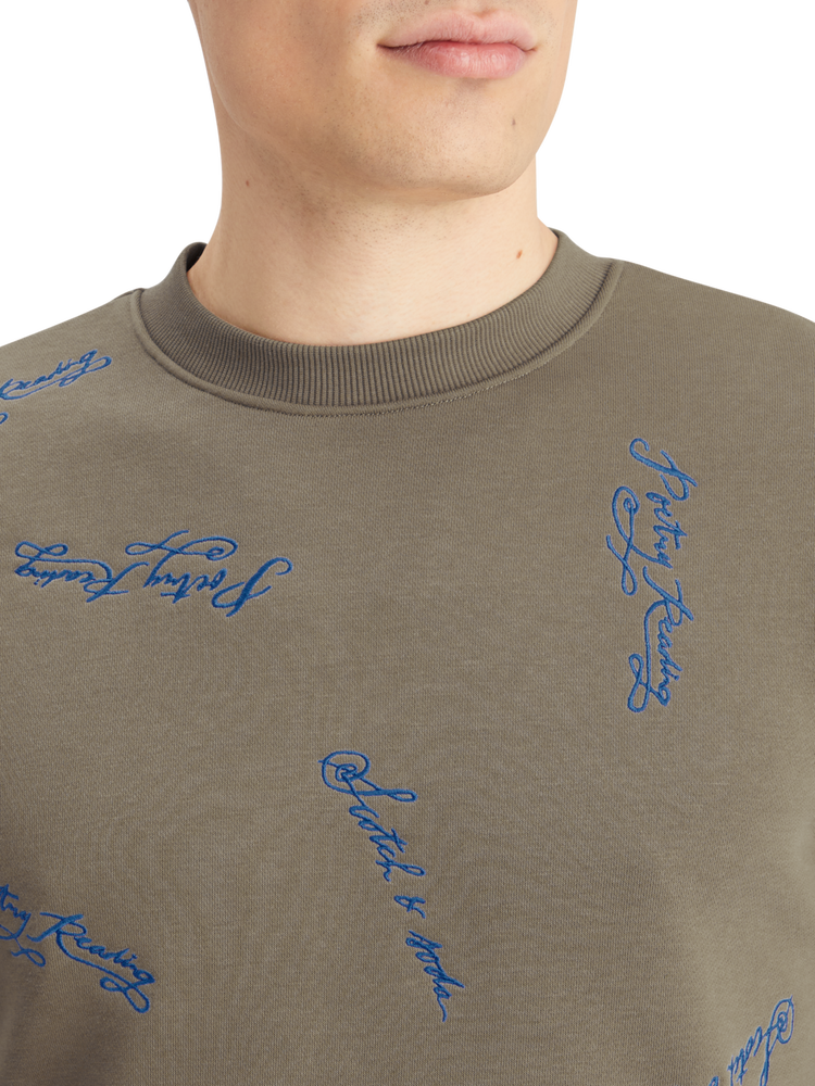 Scotch and soda embroidered sweatshirt clearance