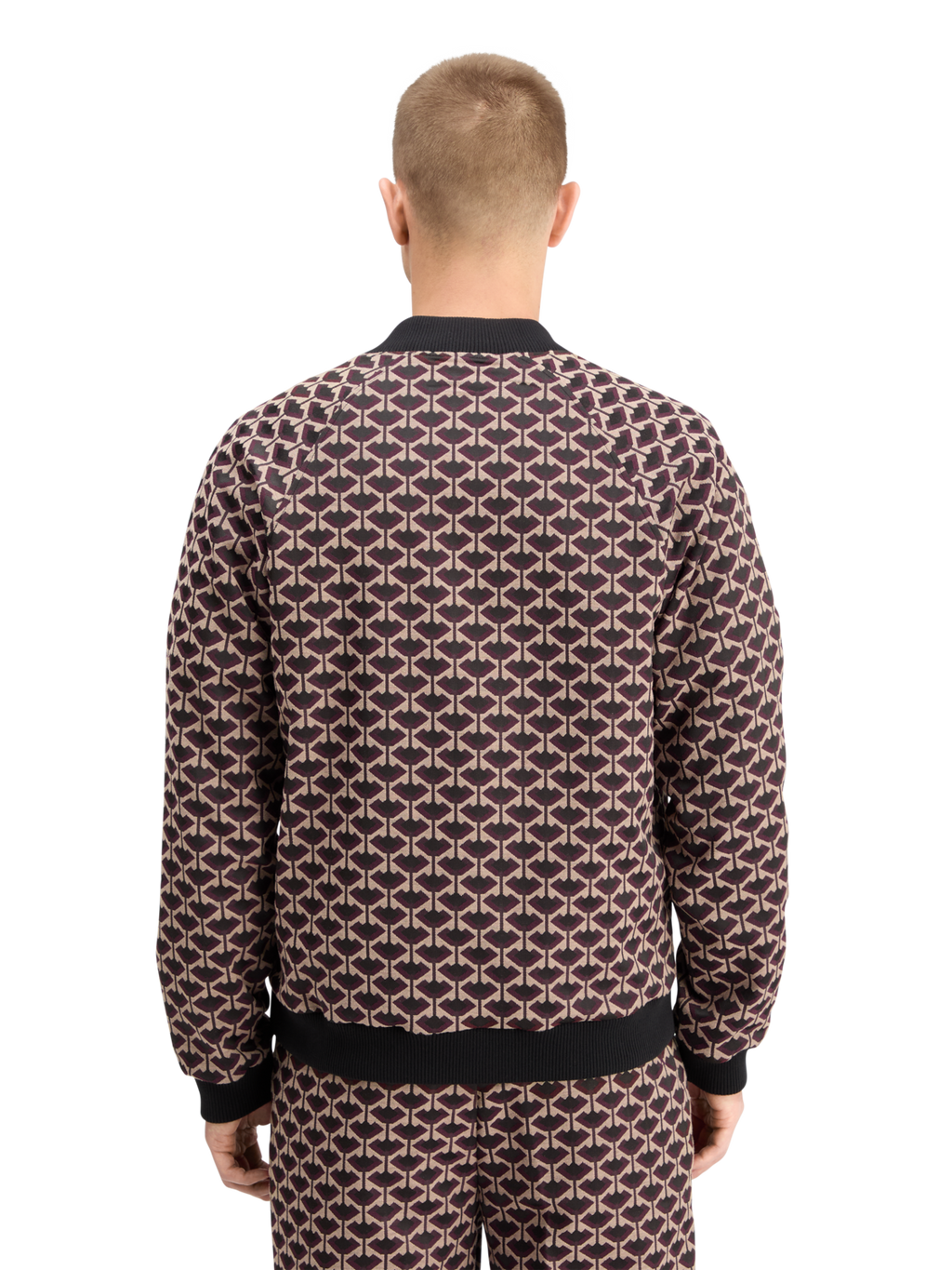 Reversible Jacquard Bomber Jacket