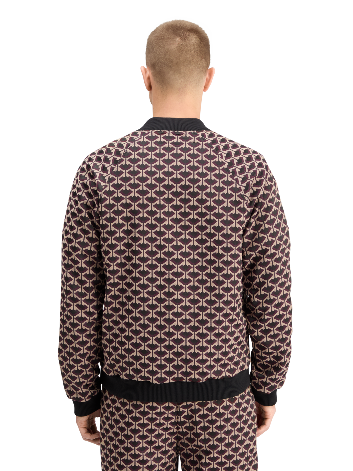 Reversible Jacquard Bomber Jacket